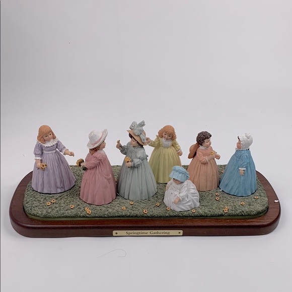 Vintage Maud Humphrey Bogart Springtime Gathering Figurine Set 1990 #5286 NWT - Picture 1 of 14